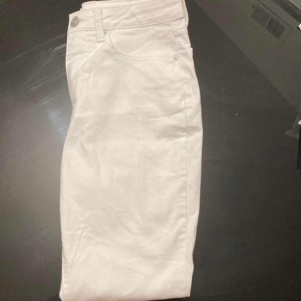 White pair of No Boundaries Jeans
